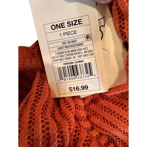 Knitted Coral Mesh  Scarf By A New Day NTW - Picture 7 of 9